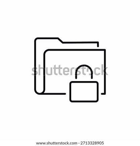 folder lock prottection icon sign vector