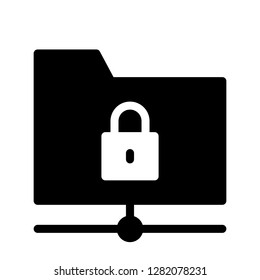 folder lock share glyphs icon 