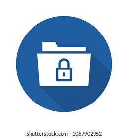Folder lock vector icon