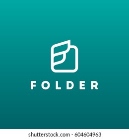 Folder. Logo template.