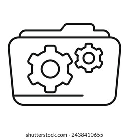 Folder machine tech icon outline vector. Camera power source. Random access