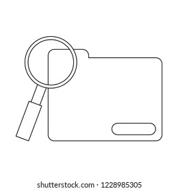 Folder with magnifying glass