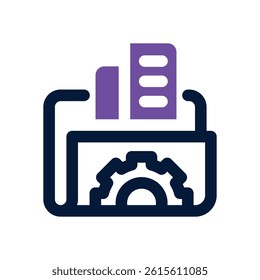 folder management dual tone icon. Sleek and modern vector icon for websites, mobile apps, marketing materials, and corporate design. Fully scalable and ready to use.