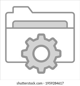 folder management icon modern illustration
