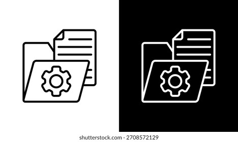Administración de carpetas con diseño de conjunto de iconos