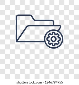 Folder management icon. Trendy Folder management logo concept on transparent background from web hosting collection