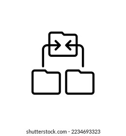 folder management vector icon. office and business icon outline style. perfect use for logo, presentation, website, and more. simple modern icon design line style