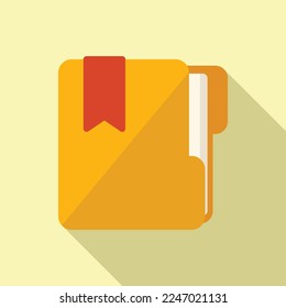 Folder mark icon flat vector. Favorite mark. Template value