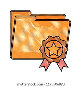 folder and medal icon