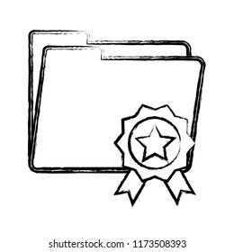 folder and medal icon