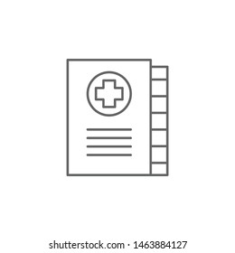Folder, medical file icon. Element of medicine icon. Thin line icon