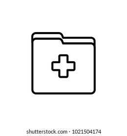 folder medicine outline icon