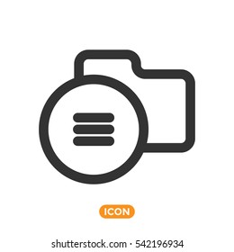 Folder Menu Vector Icon