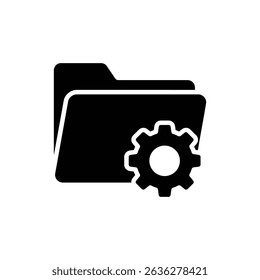 Folder Merged with Gear Symbolizing Settings