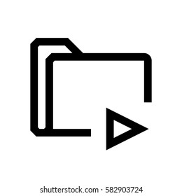 Folder mini line, icon, background and graphic. The icon is black and white, linear  flat, vector, pixel perfect, minimal, suitable for web and print. 