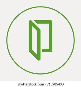 Folder minimal icon. Blank line vector icon for websites and mobile minimalistic flat design.