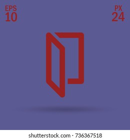 Folder minimal icon. Blank line vector icon for websites and mobile minimalistic flat design.