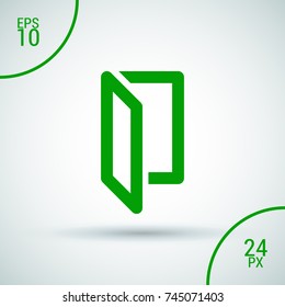Folder minimal icon. Blank line vector icon for websites and mobile minimalistic flat design.