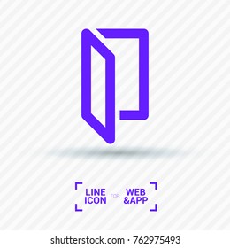 Folder minimal icon. Blank line vector icon for websites and mobile minimalistic flat design.