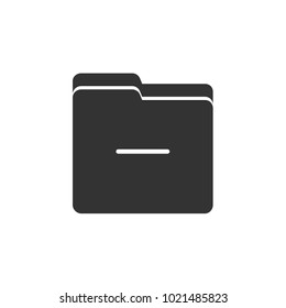 folder minus glyph icon