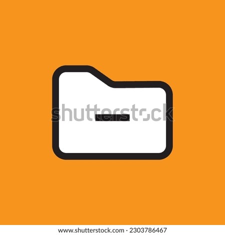 Folder Minus icon design features a folder shape with a '-' sign, symbolizing the action of removing or deleting an item from a folder.