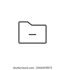 Folder minus icon, vector illustration