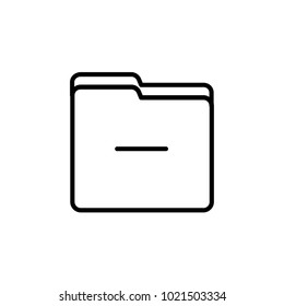 folder minus outline icon