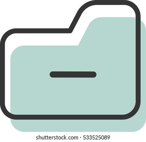 folder minus vector icon