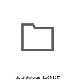 Folder Modern Simple Outline Vector Icon