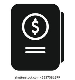 Folder money document icon simple vector. Bank finance. Business reserve