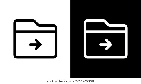 Movimiento de carpeta con diseño de conjunto de iconos