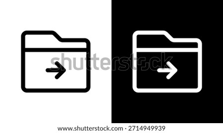 Folder Move With Icon Set Design