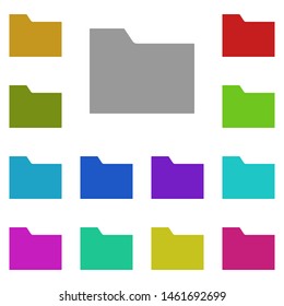 Folder multi color icon. Simple glyph, flat vector of web icons for UI and UX, website or mobile application
