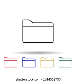 folder multi color style icon. Simple thin line, outline vector of web icons for ui and ux, website or mobile application