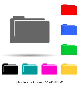 folder multi color style icon. Simple thin line, outline vector of web icons for ui and ux, website or mobile application