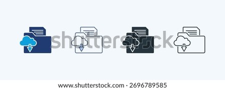 Folder Multiple Style Icon Collection