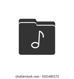 folder music glyph icon