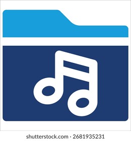 Elemento De Ícone De Música Da Pasta Para Design