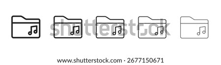 Folder music icon vector illustration isolated