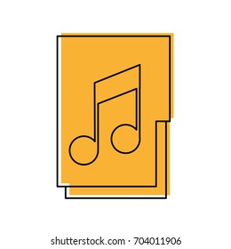 folder with music note isolated icon