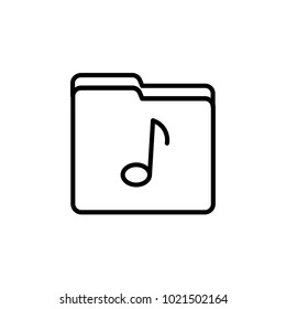 folder music outline icon