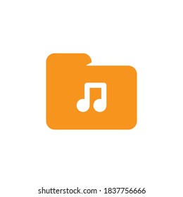 material de iconos vectoriales de música de carpetas