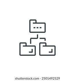 Folder Network icon, Network vector illustration