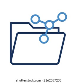 Folder network Isolated Vector icon which can easily modify or edit

