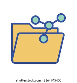 Folder network Isolated Vector icon which can easily modify or edit

