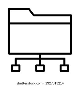 folder network line icon