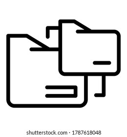 Folder network remote access icon. Outline folder network remote access vector icon for web design isolated on white background