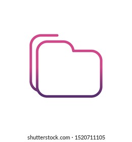 folder network social media icon line