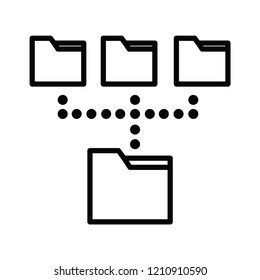 Folder network vector icon