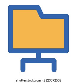 Icono del vector de red de carpetas que es adecuado para el trabajo comercial y que puede modificarlo o editarlo fácilmente

